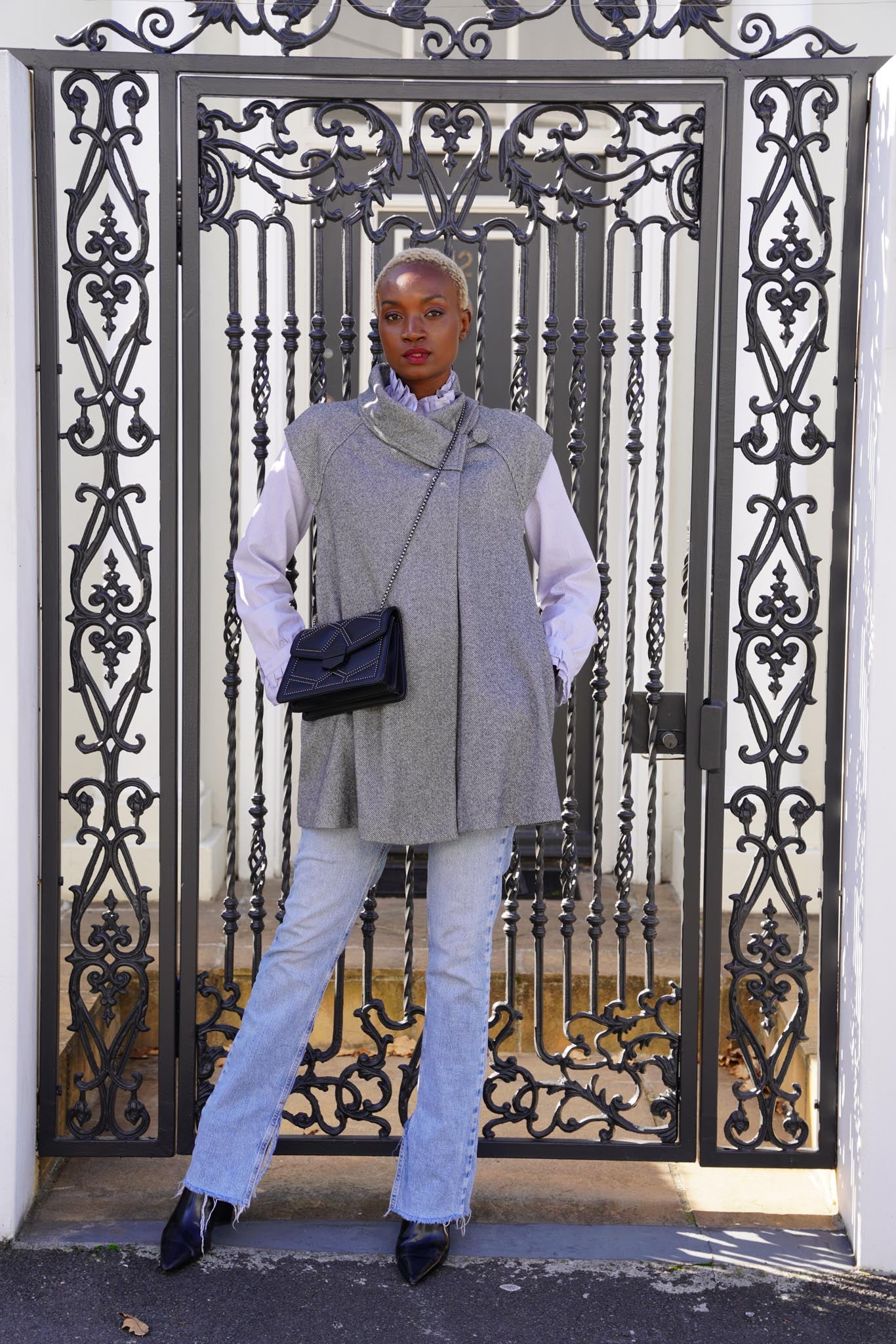 Grey hotsell swing coat