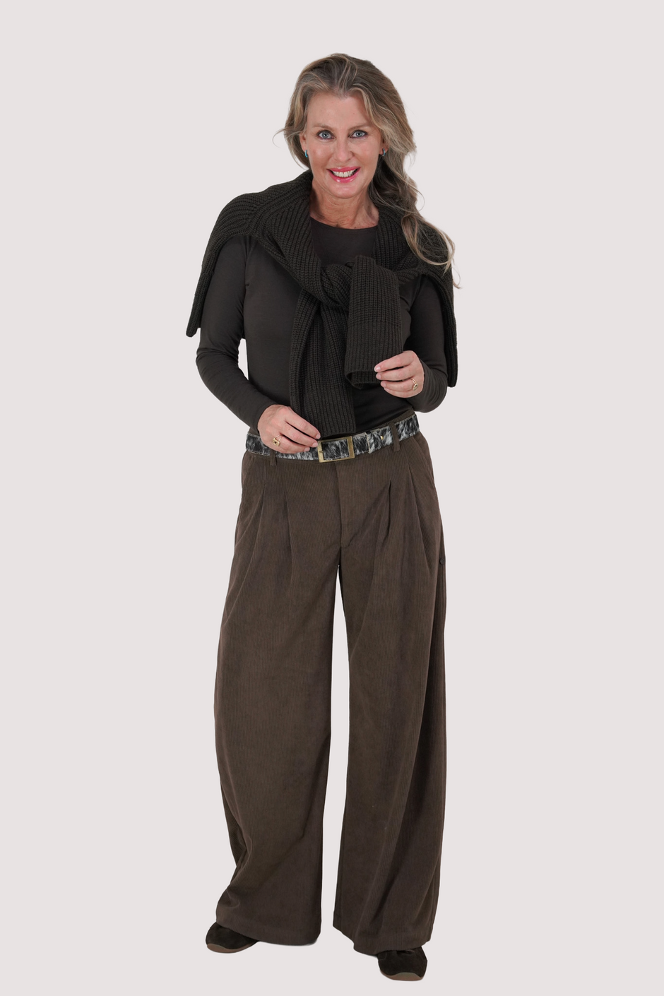 Brown Corduroy Hipster Pants