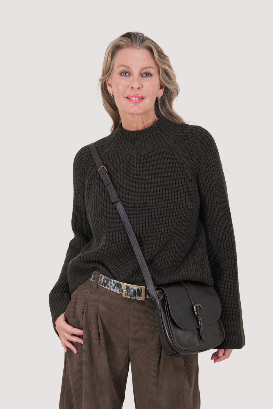 Choc Chunky Funnel Neck