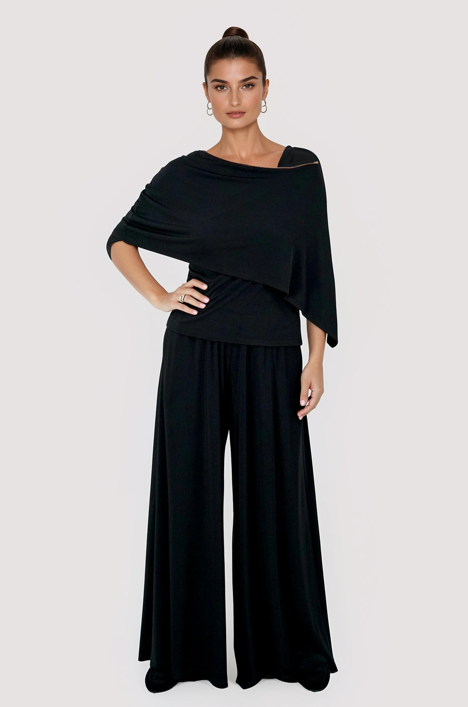 Black Bardot Top