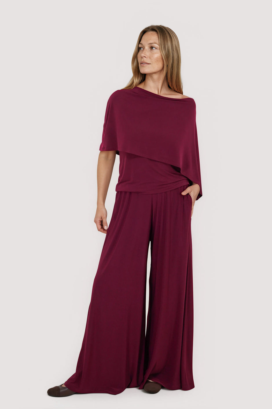 Ruby Red Luxe Palazzo Pants