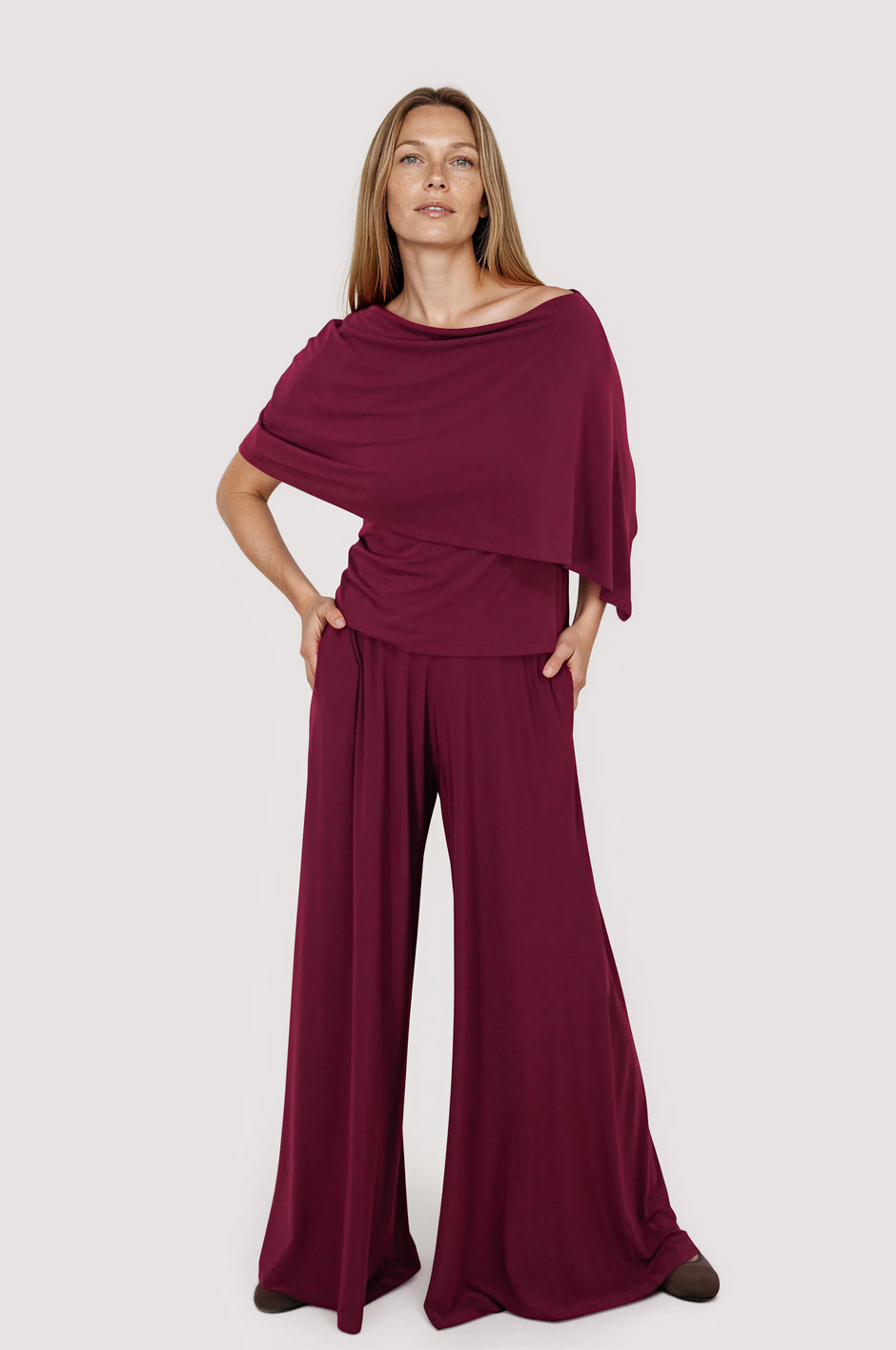 Ruby Red Bardot Top