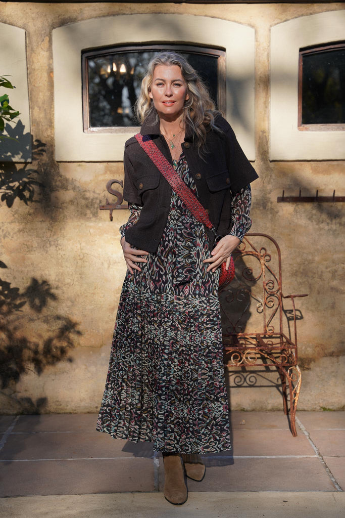 Multi Print Bottom Pleat Dress - desray.co.za