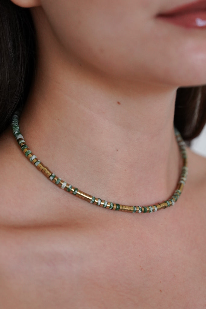 Emerald Beaded Necklace - desray.co.za