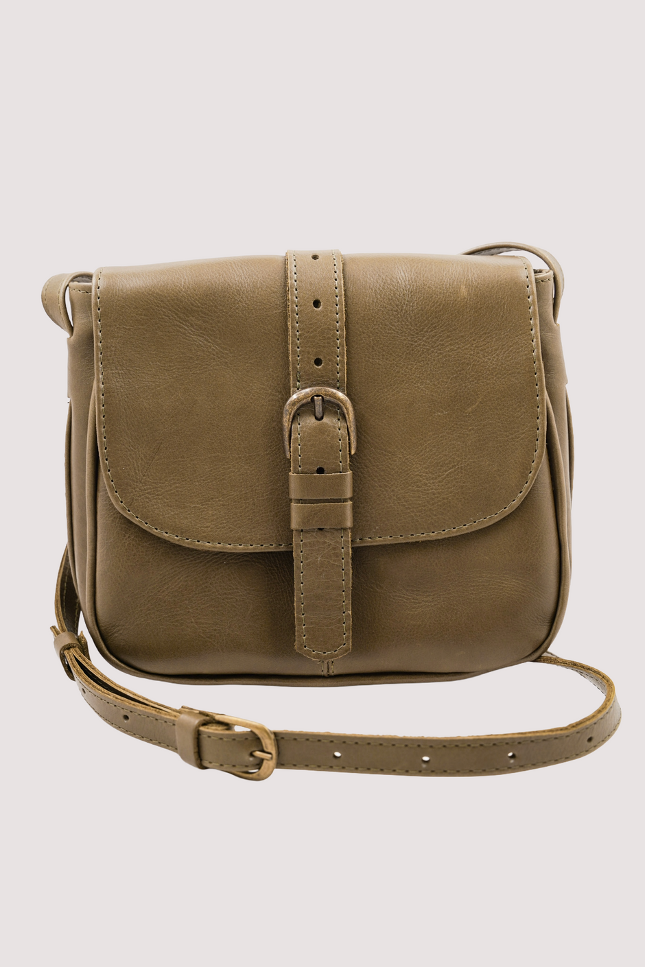 Olive Buckle Sling Bag