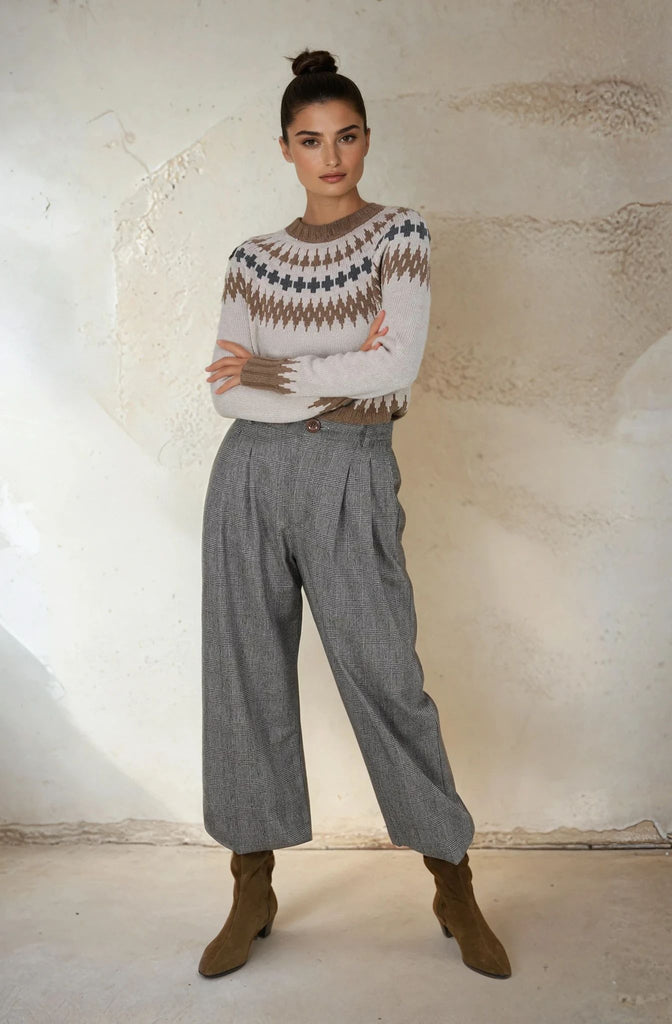 Brown Check Keaton Pants - desray.co.za