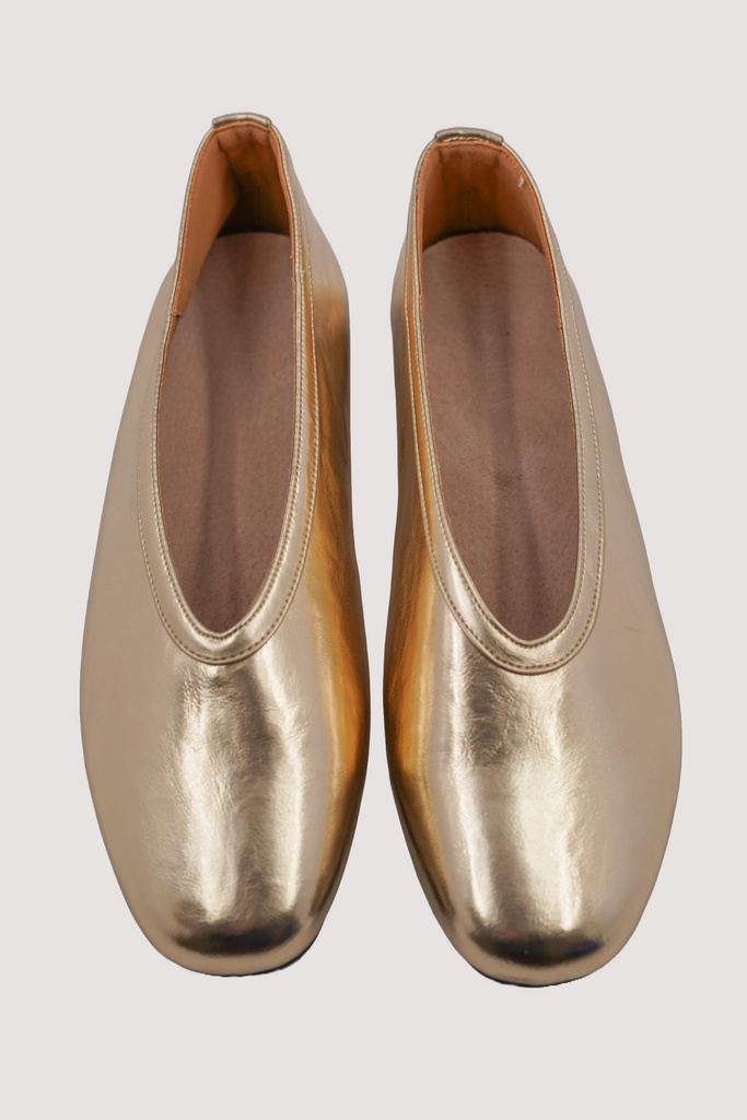 Gold Ballet Pumps - desray.co.za