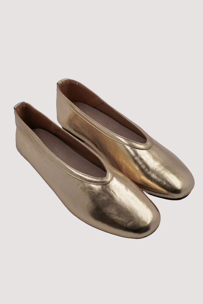 Gold Ballet Pumps - desray.co.za