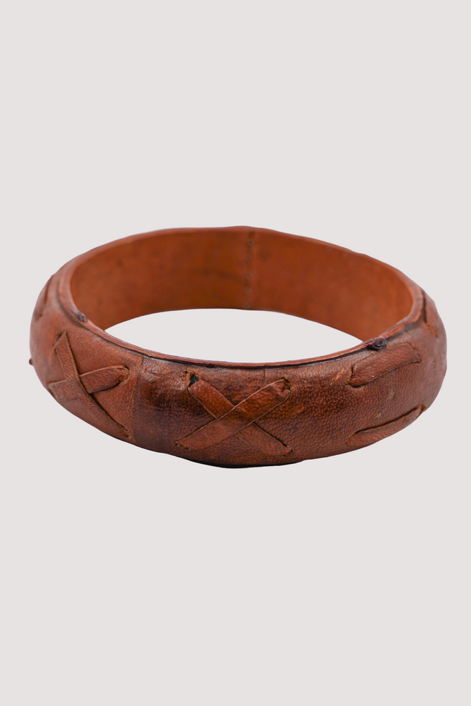 Brown Leather Bangle - desray.co.za