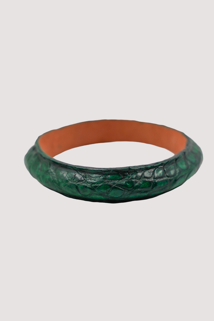 Emerald Leather Bangle - desray.co.za