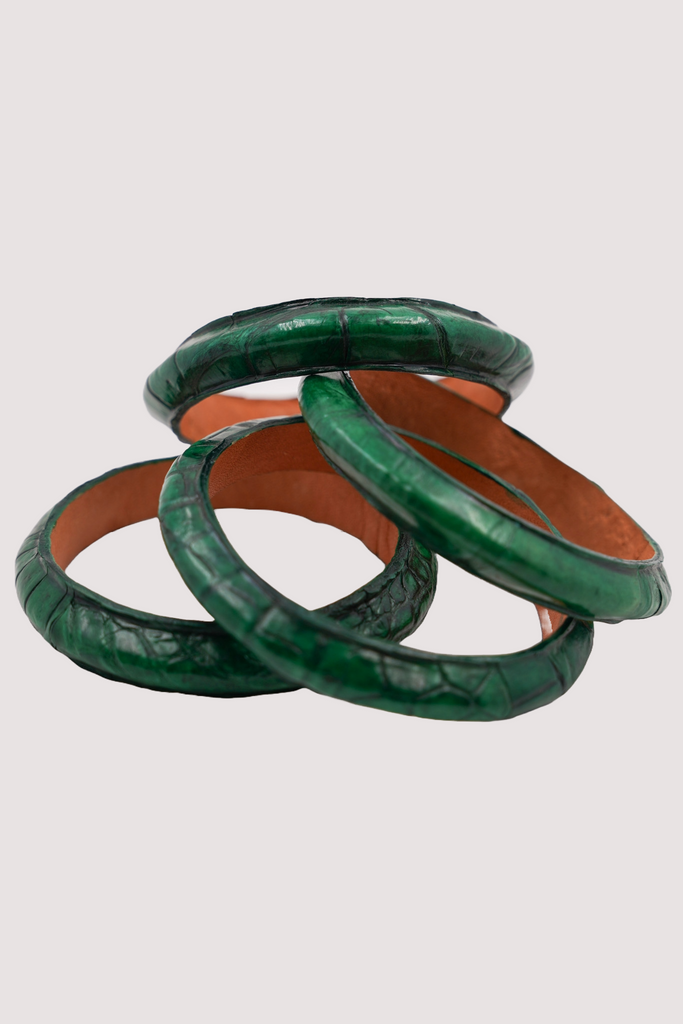 Emerald Leather Bangle - desray.co.za