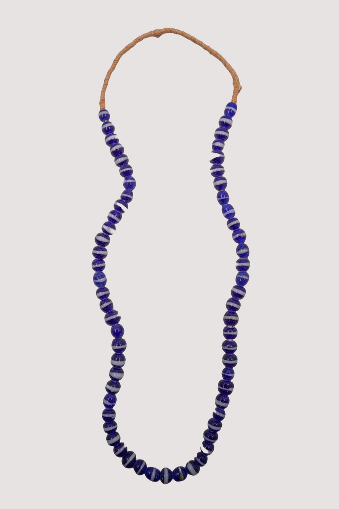 Blue Stripe Glass Necklace - desray.co.za