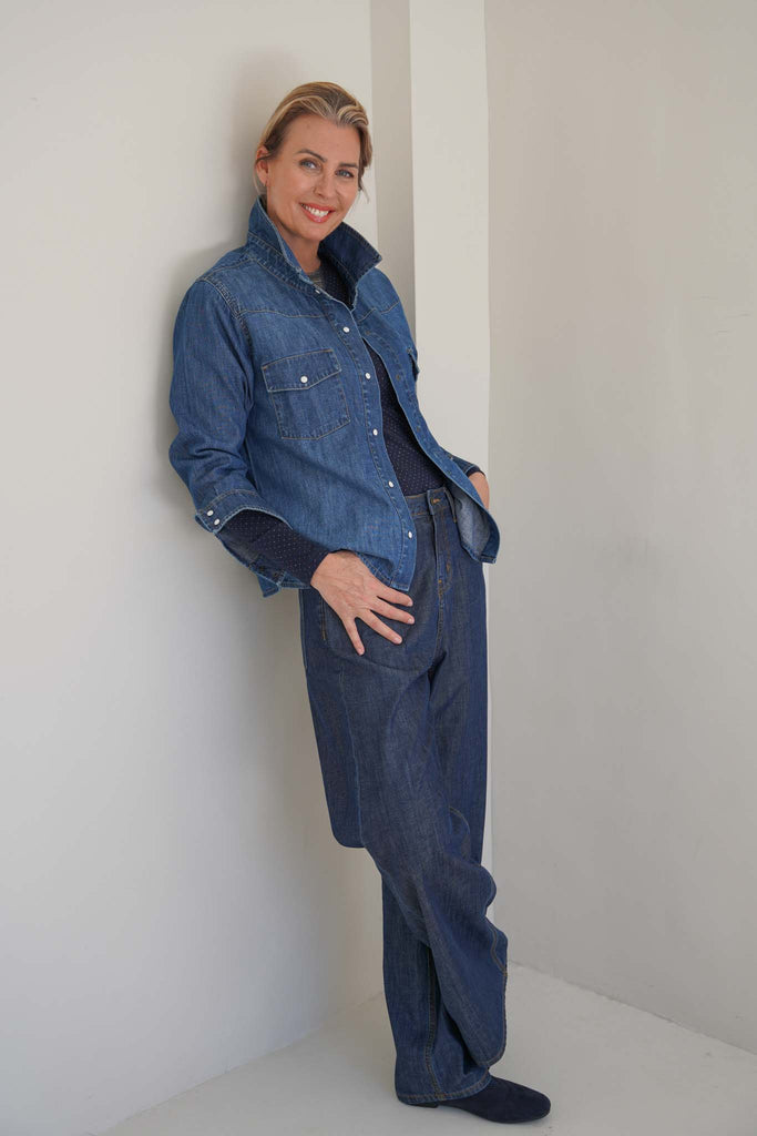 Mid Blue Denim Classic Shirt - desray.co.za