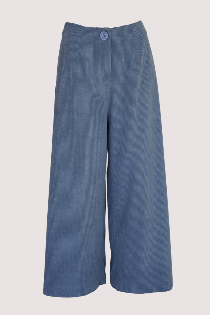 Powder Blue Corduroy Palazzo Pants - desray.co.za