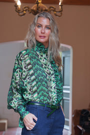 Green Print Royal Shirt