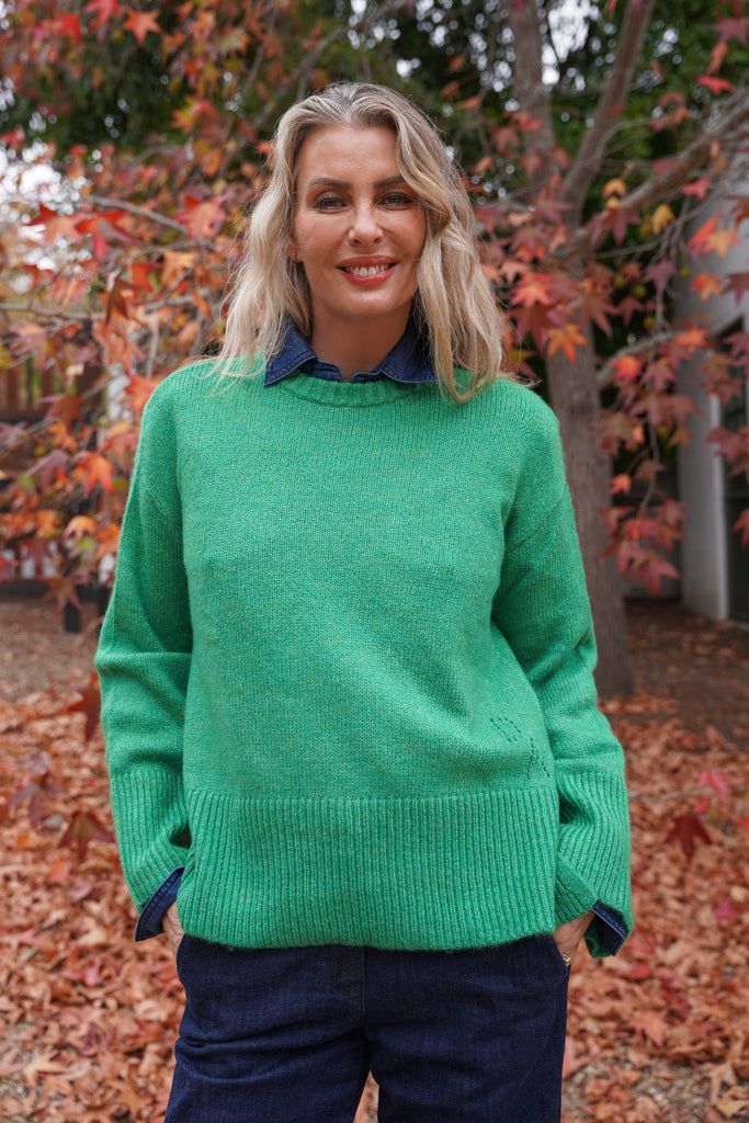 Green Wide Sleeve Pullover - desray.co.za