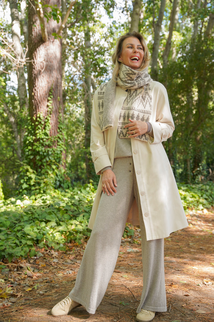 Cream A Line Swing Coat - desray.co.za