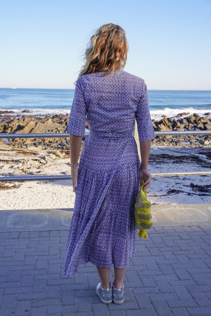 Ikat Tiered Shirt Dress - desray.co.za