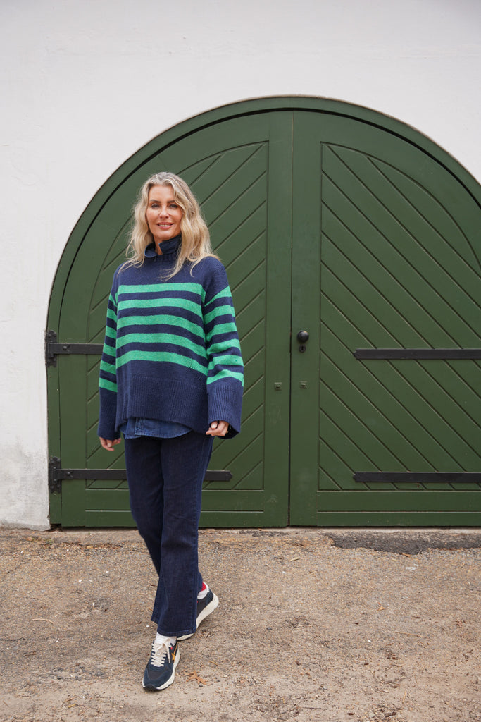 Stripe Wide Sleeve Pullover - desray.co.za