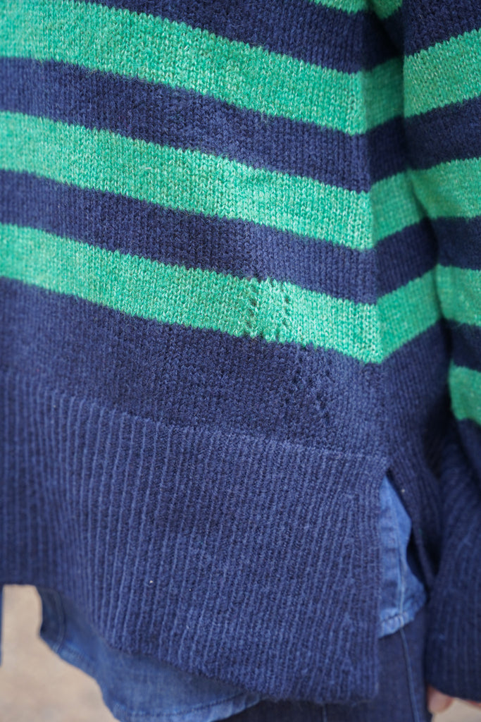 Stripe Wide Sleeve Pullover - desray.co.za