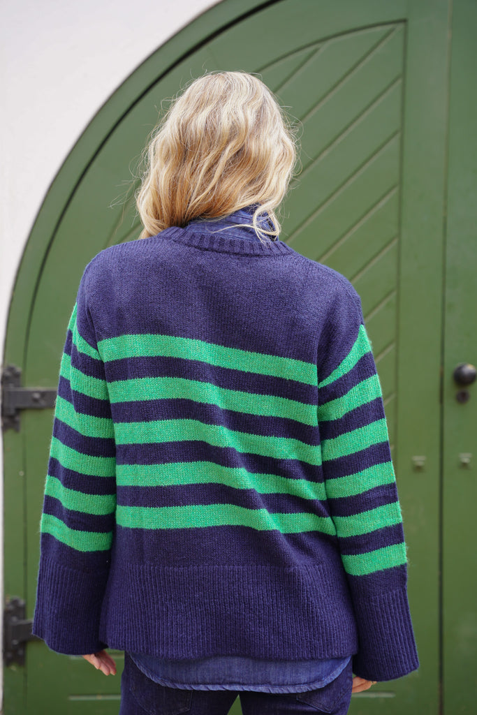 Stripe Wide Sleeve Pullover - desray.co.za