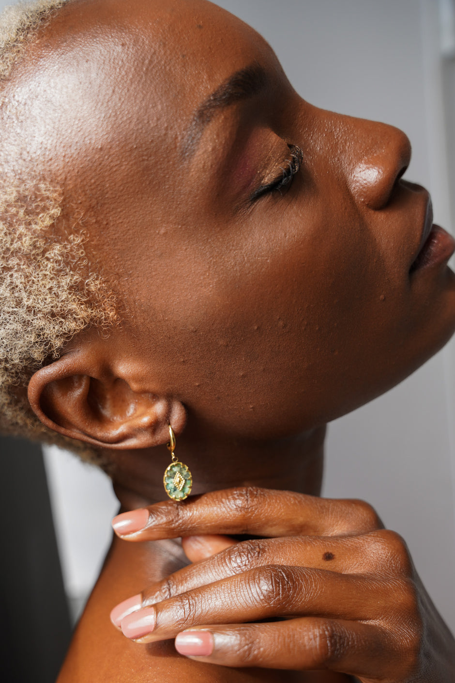 Green Ornamental Earrings - desray.co.za