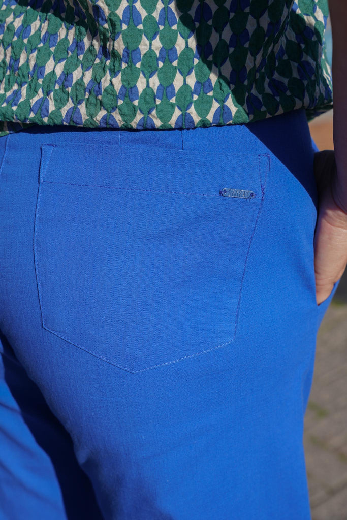 Blue Cropped A-Line Pants - desray.co.za