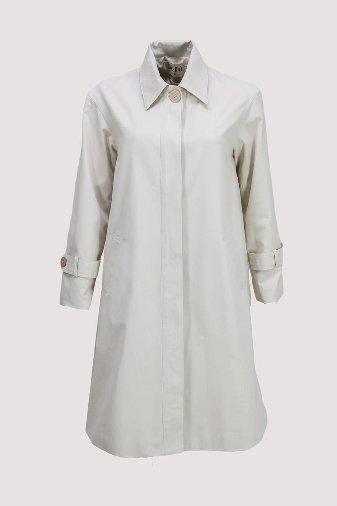 Cream A Line Swing Coat - desray.co.za