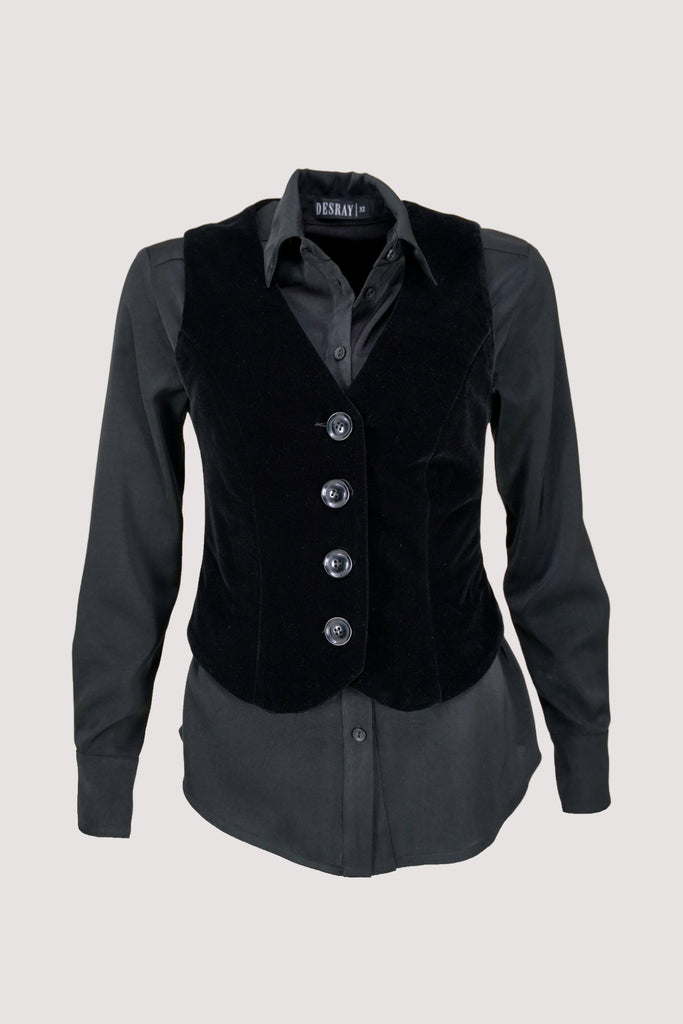 Black Velvet Waistcoat - desray.co.za