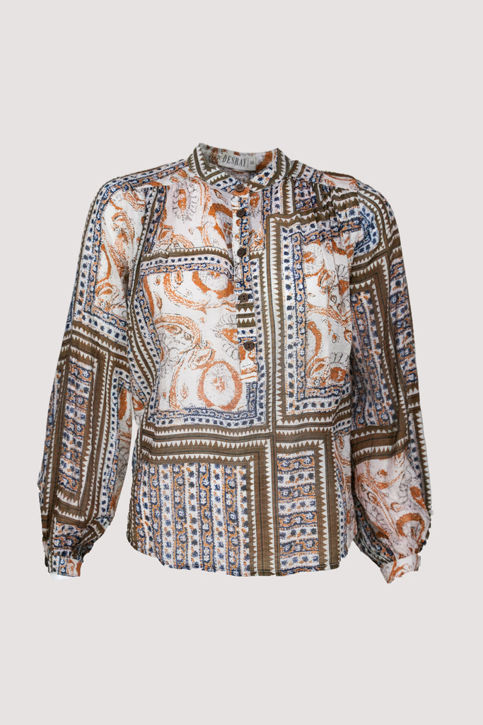 Brown Print Alex Shirt - desray.co.za
