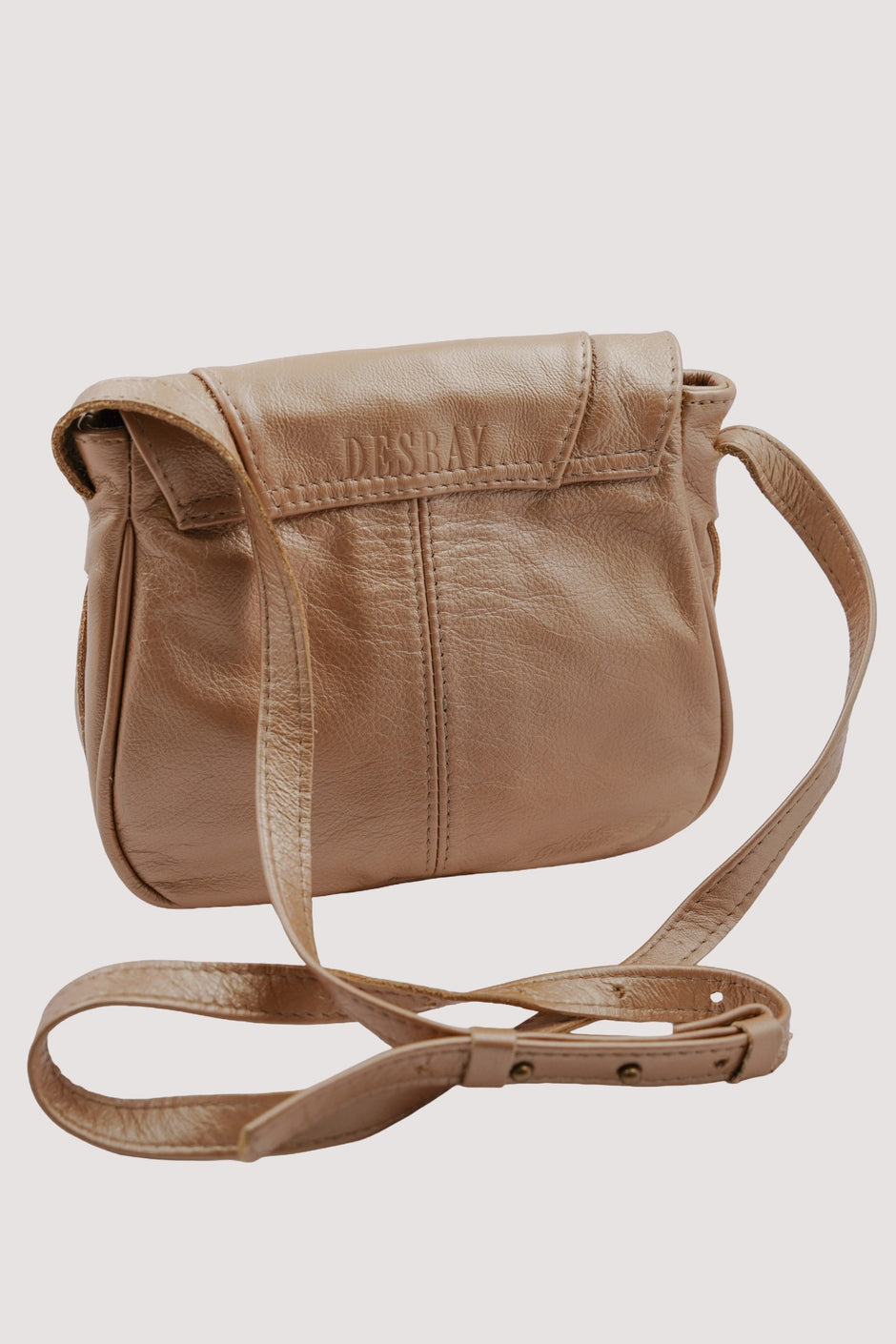 Honey Metallic Saddle Sling Bag - desray.co.za