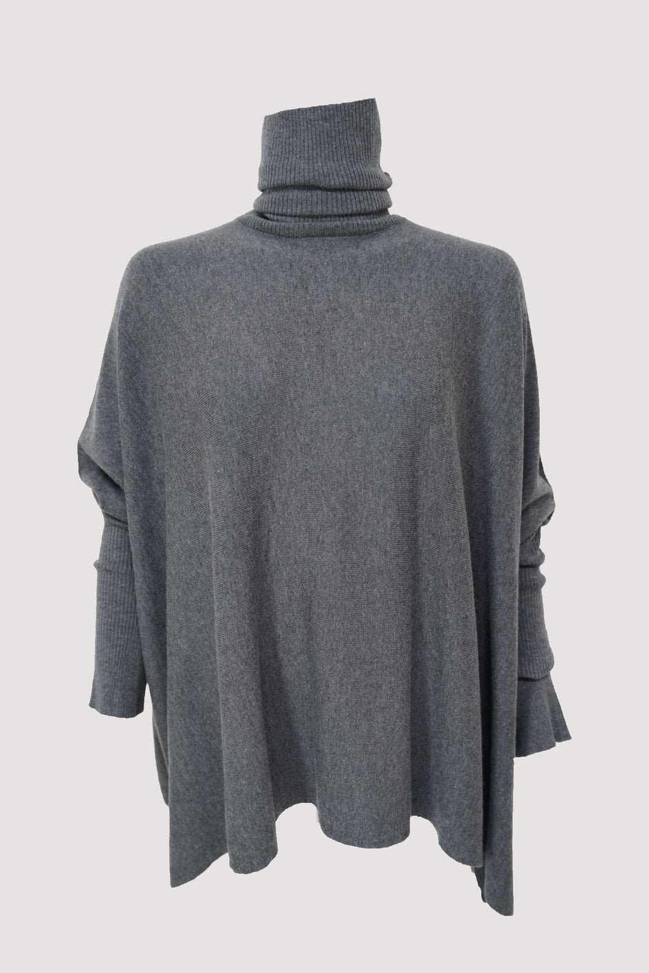 Charcoal Short Poncho - desray.co.za