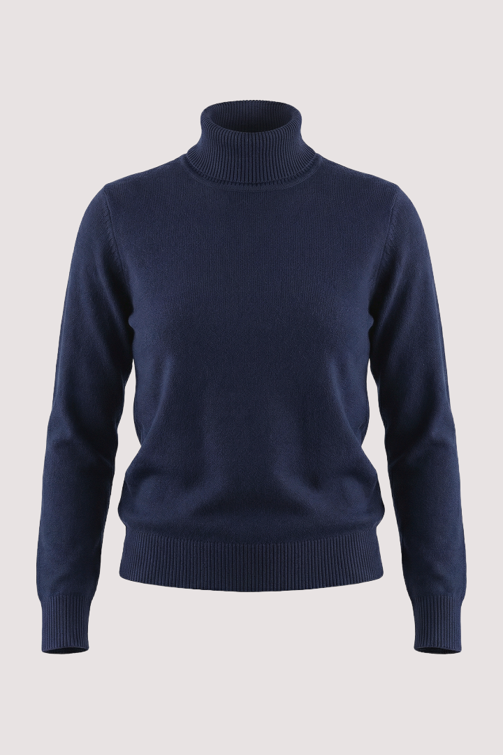 Denim Blue Poloneck