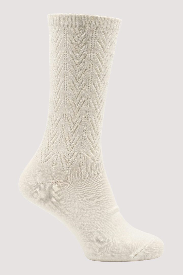 Cream Patterned Socks