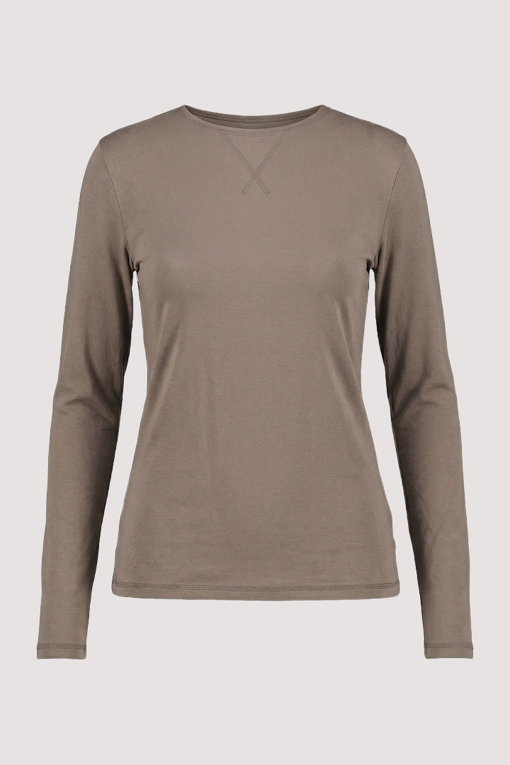 Putty Round Neck Long Sleeve Tee