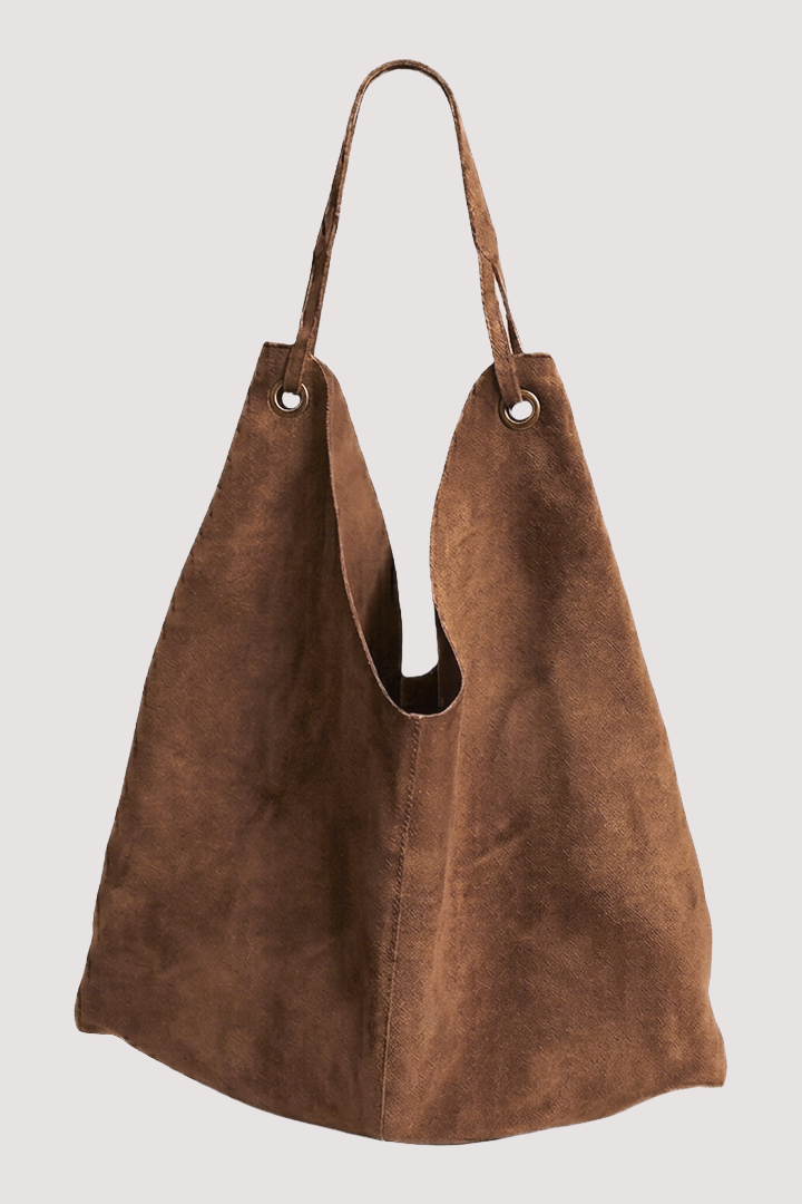 Caramel Suede Tote