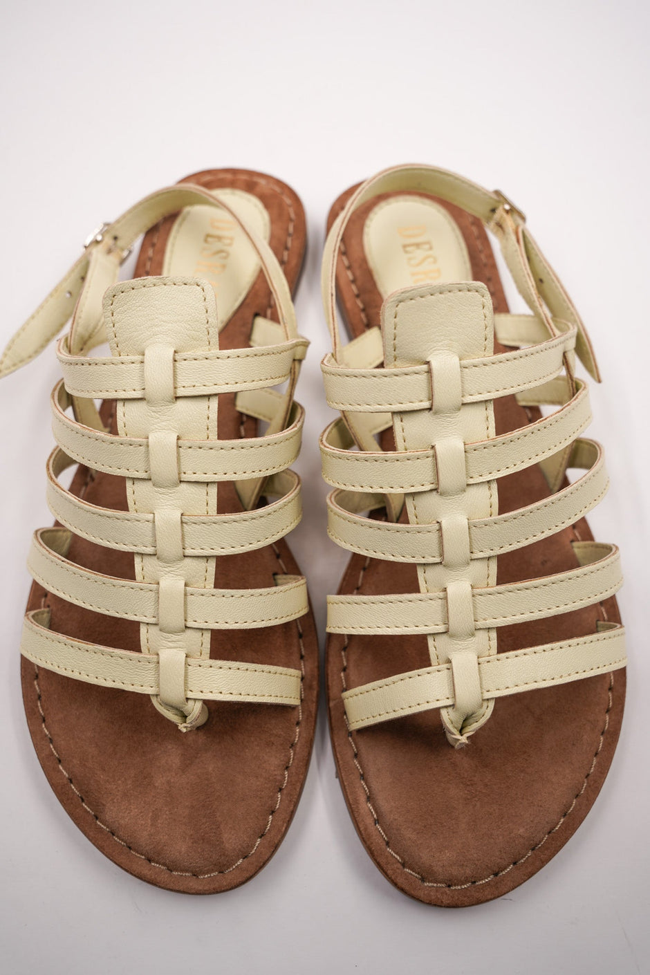 On Sale - Footwear - Cream Multi Strap Sandals