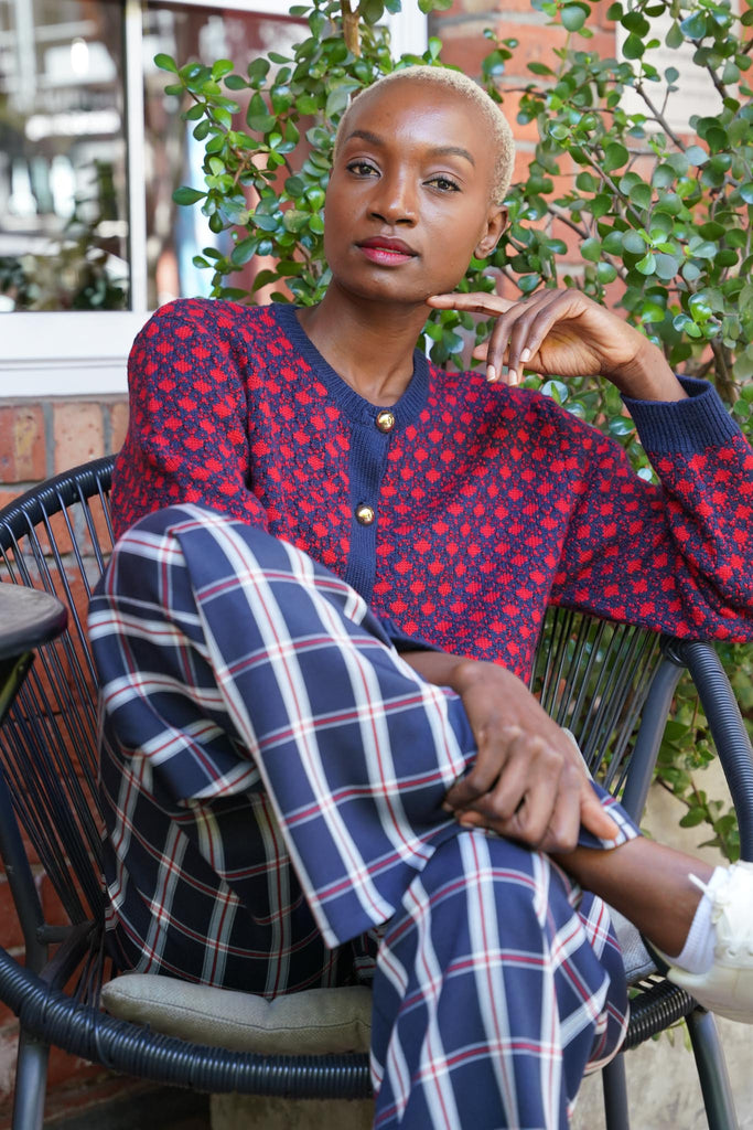 Check Flare Leg Pants - desray.co.za