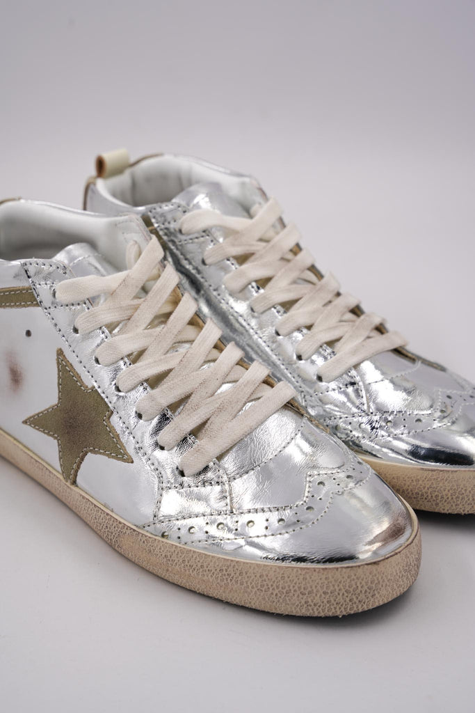 Silver Mid Star Sneakers - desray.co.za