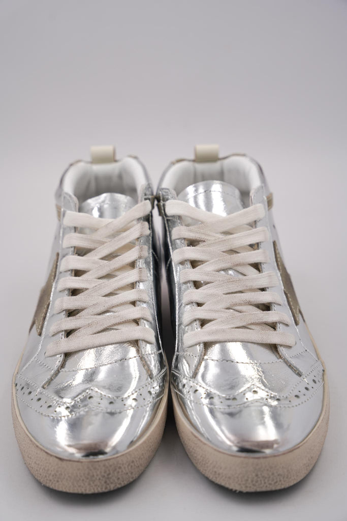 Silver Mid Star Sneakers - desray.co.za