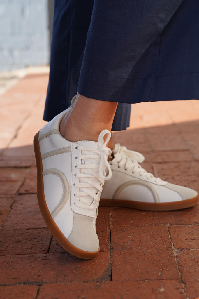 Cream Bowling Sneakers - desray.co.za