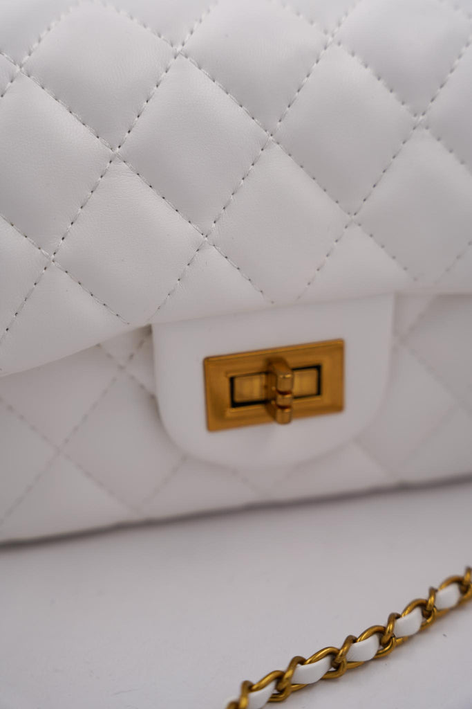 White Quilted Sling Bag - desray.co.za
